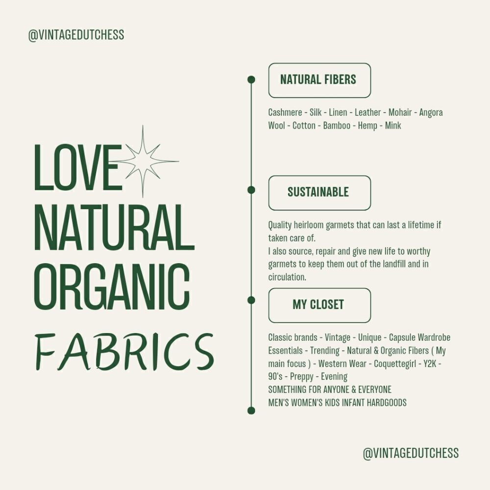 Shop my closet for unique finds & natural fibers!